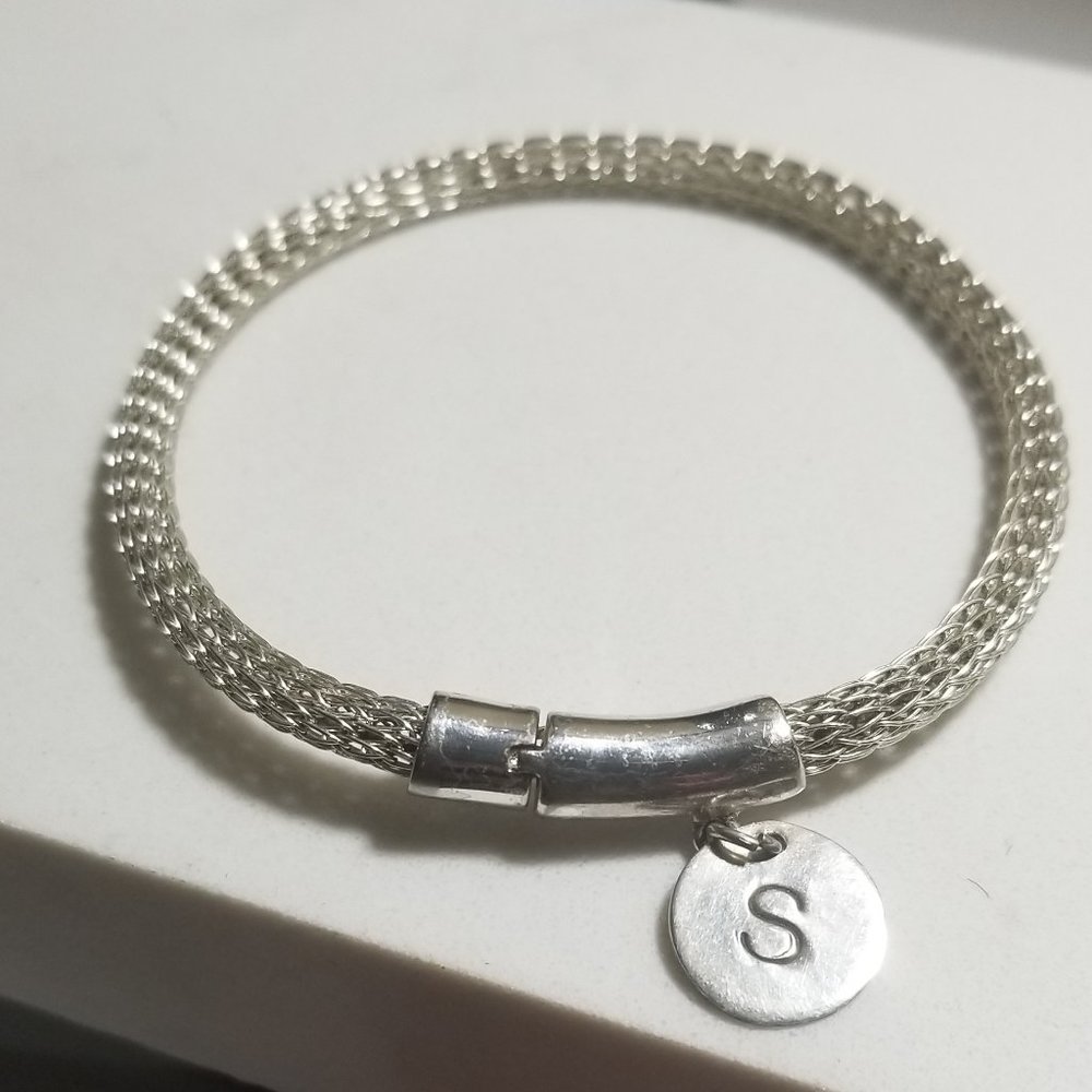 Monogram S Sterling Silver Bracelet made in Mexico